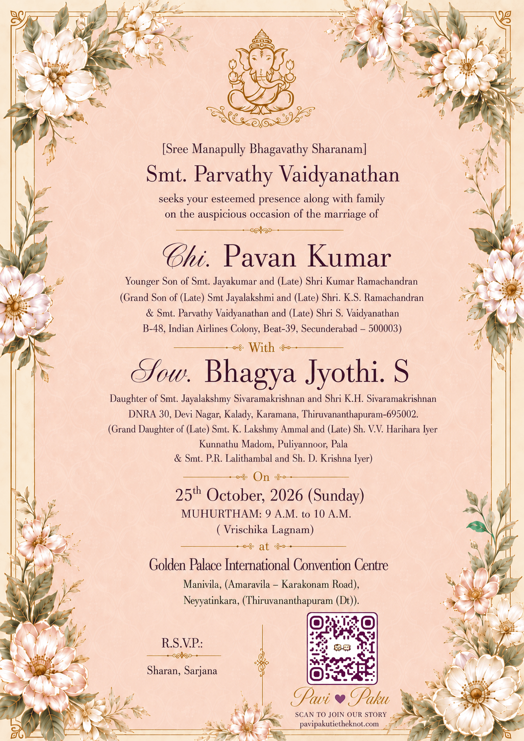 Page 1 — Pavan's family